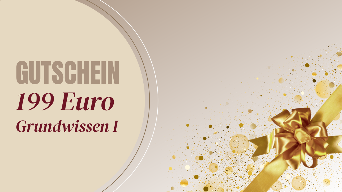 Geschenkgutschein 199 € (für Online-Kurs „Grundwissen I“)